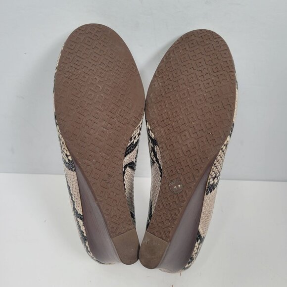 Tory Burch Snakeskin Print Wedge Heels US Size 9M - Picture 8 of 9